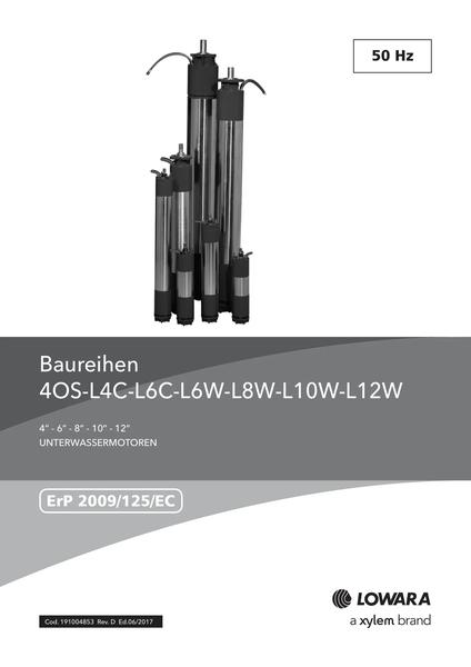 Lowara Tauchmotore technischer Katalog (de)