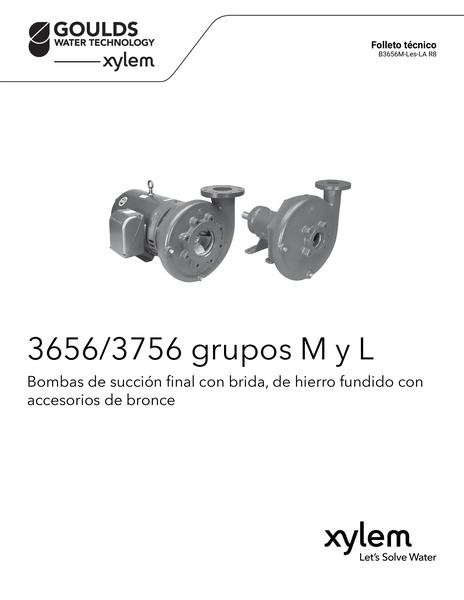 3656-3756 M and L-Group Cast Iron, Bronze Fitted, End-Suction Flanged Pumps es-LA (B3656M-Les-LA R8)