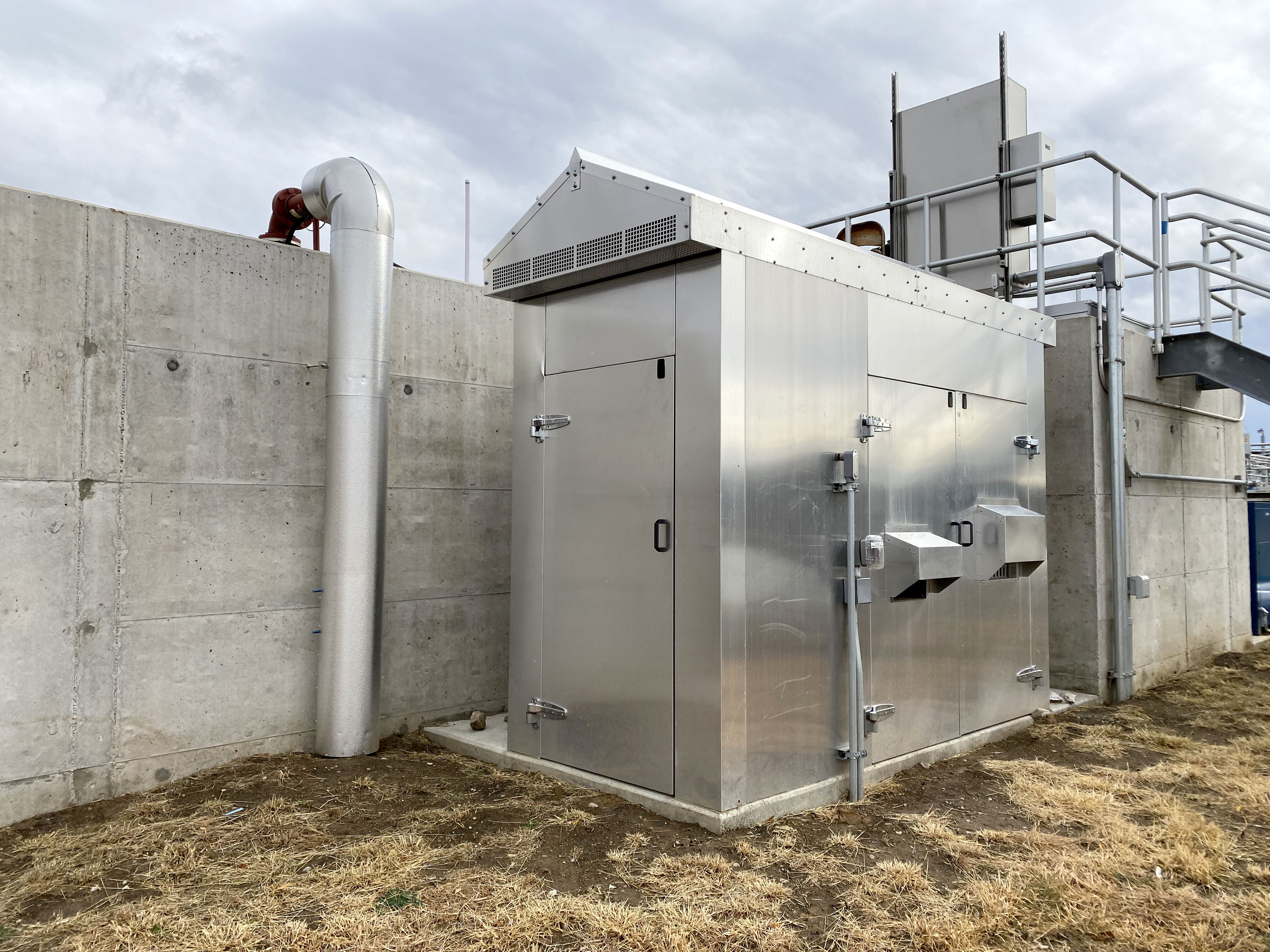 Wastewater Treatment Plant in Pleasantville, Iowa - rotary screw compressor housing