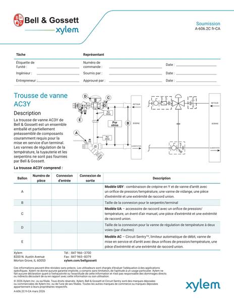 AC3Y Valve Kit Submittal (A-606.2C fr-CA)