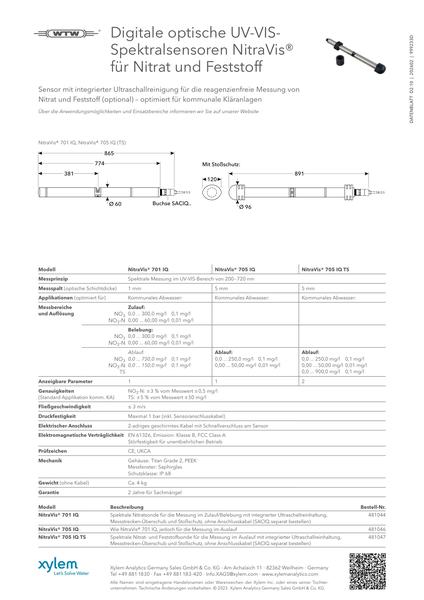 WTW data sheet D2.10 NitraVis [low, DE]