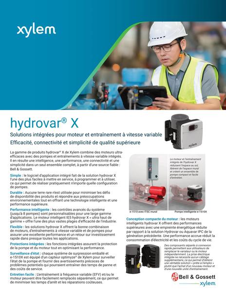 B&G hydrovar X Product Family Sell Sheet fr-CA (BG-hXFAM-SS-120065fr-CA R2)