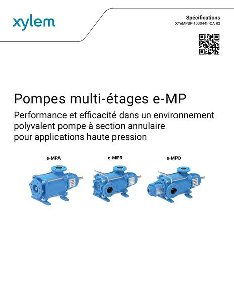 e-MP multistage pump specifications (XYeMPSP-100044fr-CA R2)