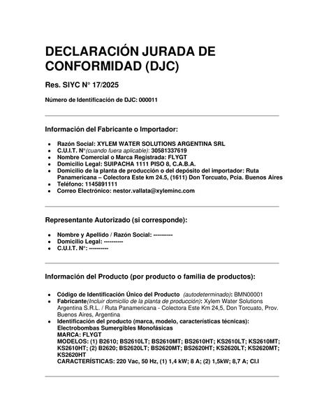 XYLEM - DJC S-2695-004-1 (R4) MONO NACIONALES 2025-07 DJC-CERTIFICADO-NOTA VIGILANCIA