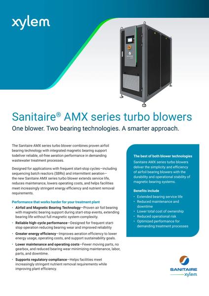 Sanitaire® AMX Series Turbo Blowers