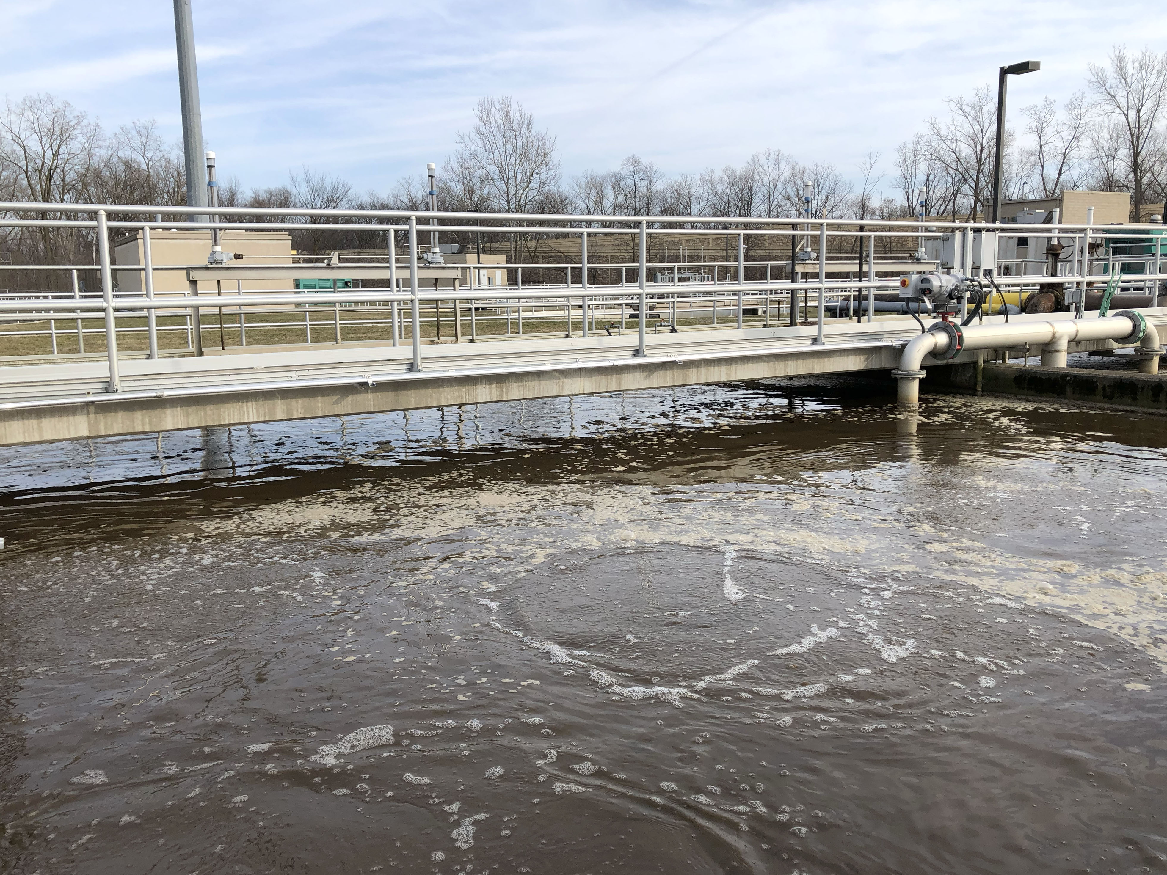 Clean Water Plant (CWP) in Grandville, Michigan - BioMix compressed gas mixing in operation