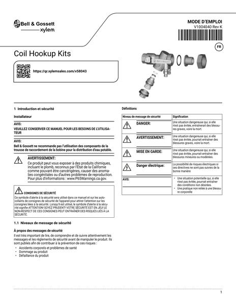 Coil Hook Up Kits IOM fr-CA (V1004040 Rev K)