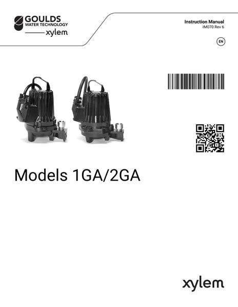 1GA 2GA Grinder Pumps Rev 6 IOM EN fr-CA es-LA ( IM070 Rev 6)