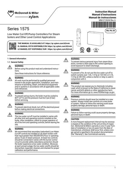 Series 1575 IOM EN FR ES (MM-212634 Rev 6)