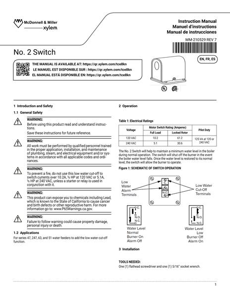 No. 2 Switch IOM EN FR ES (MM-210529 Rev 7)