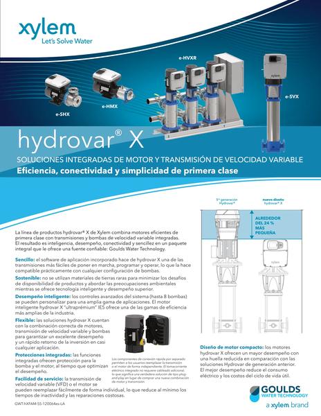 Goulds Water Technology hydrovar X Product Family ES (GWT-hXFAM-SS-120064es-LA R2)
