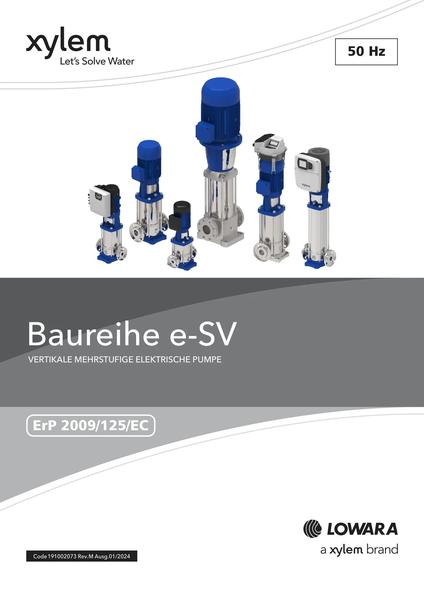 Lowara e-SV technischer Katalog (de)