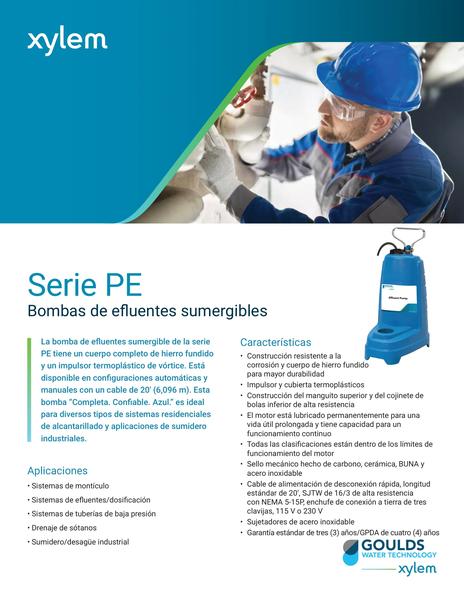 PE Submersible Effluent Pumps Sell Sheet es-LA (GWTPE-SS-120077es-LA R4)