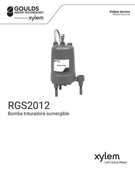 RGS2012 Submersible Grinder Pump Technical Brochure es-LA (BRGS2012es-LA R4)