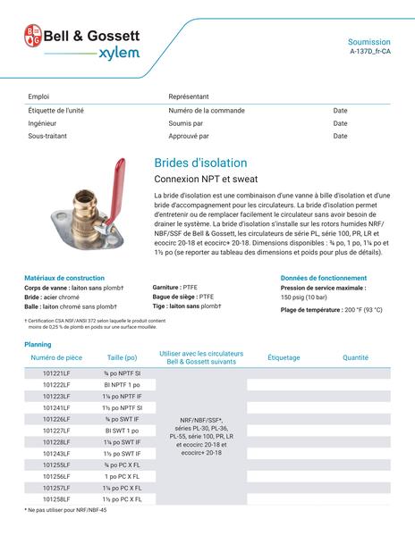 Isolation Flanges Submittal FR (A-137_fr-CA Rev D)