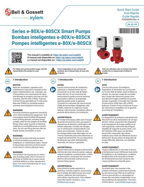 Series e-80X Smart Pump QG EN es-LA fr-CA (P2006090 Rev 4)
