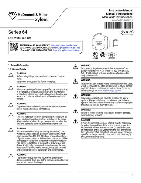 Series 64 IOM EN FR ES (MM-245632 Rev 12)