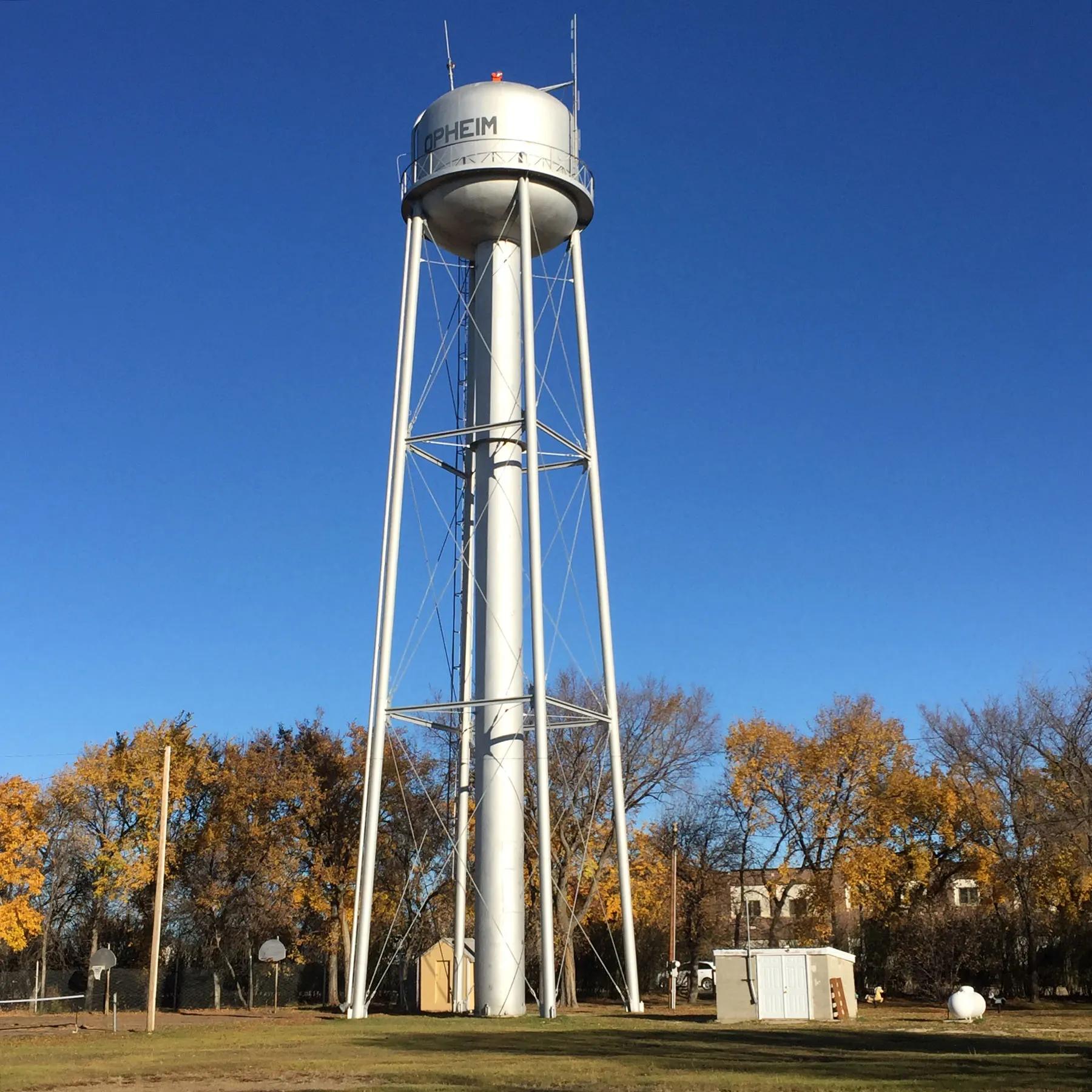 Law Enforcement Academy (LEA) in Helena and Opheim, Montana - elevated storage tank