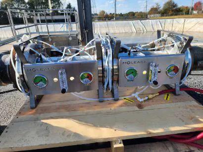 This is a Moleaer Nanobubble generator at use in a municipal wastewater site