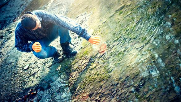 Hydro biologist testing quality of natural water
WebDAM Path: /Photography & Illustration/Stock Photography/People
Model and Property Released (MR&PR)