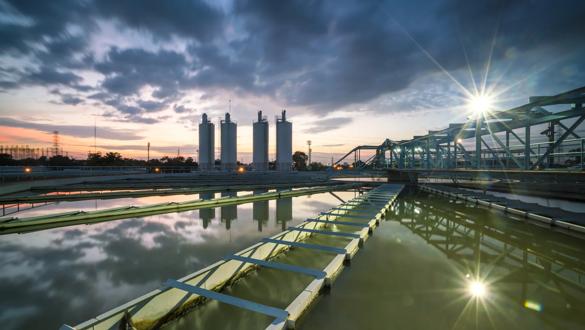 Solid Contact Clarifier Tank type Sludge Recirculation process in Water Treatment plant
WebDAM Path: /Photography & Illustration/Stock Photography/Water/Wastewater Treatment plant
Image used in Corporate Xylem story deck