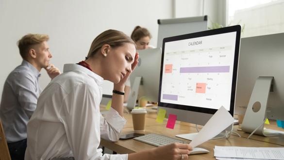 Frustrated tired businesswoman reading document with bad news, corporate employee stressed by mistake in paperwork, troubled with problem, upset about dismissal notice or feeling headache at work
WebDAM Path: /Photography & Illustration/Stock Photography/People