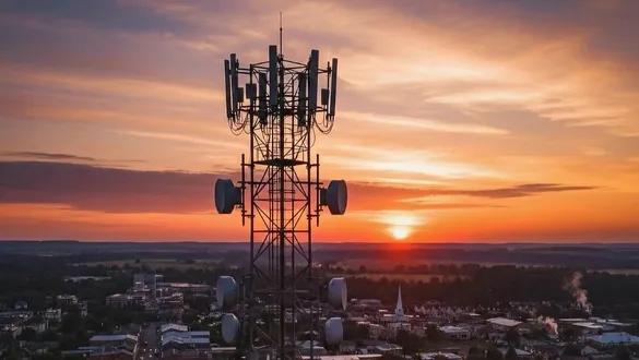 tower with sunset