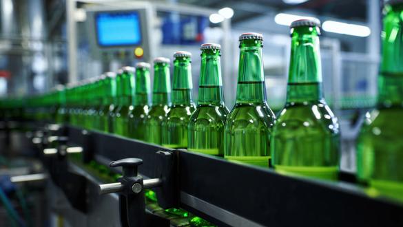 Green Glass Bottles - Food and Beverage