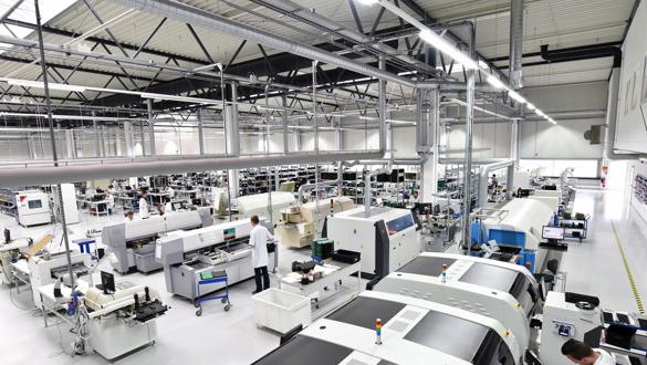 Microelectronics - modern industrial factory for the production of electronic component