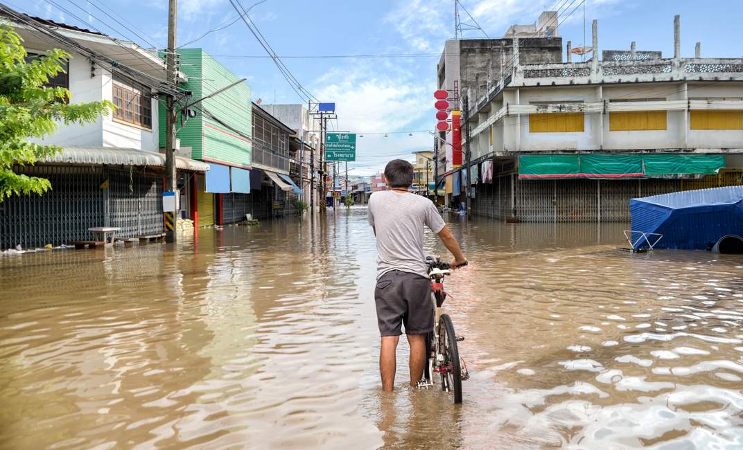Flooded road during a flood caused by heavy rain
WebDAM Path: /Photography & Illustration/Stock Photography/People
Model Released (MR)