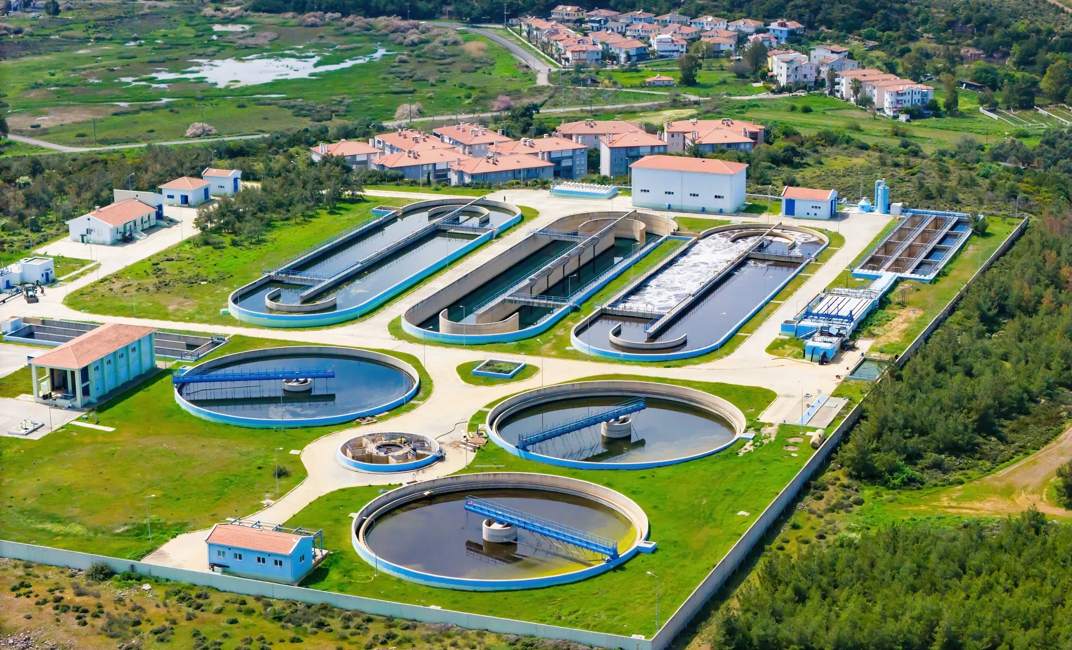Sewage Treatment Plant and Wastewater Treatment water use. Filtration effluent waste water. Industrial solutions for sewerage water treatment and recycled