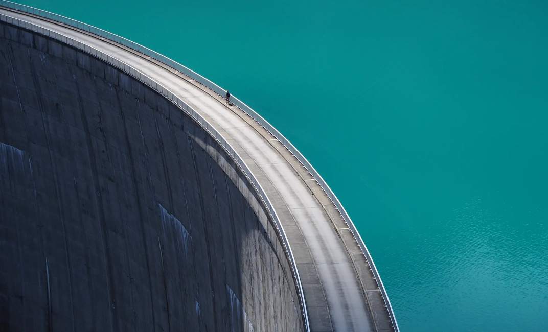 Austria, Kaprun dam, water reservoir, wall