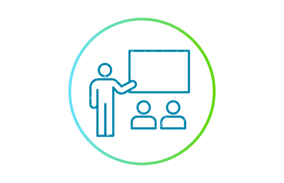 Service Solutions_Training-Technical Support_Blue-StemCircle