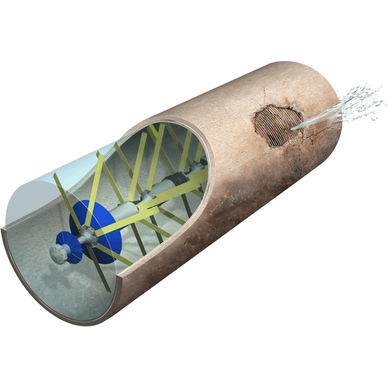 Photography & Illustration - Products - Pure Technologies - PipeDiver in Concrete Pipe w leak and broken wires Q1 2026 1