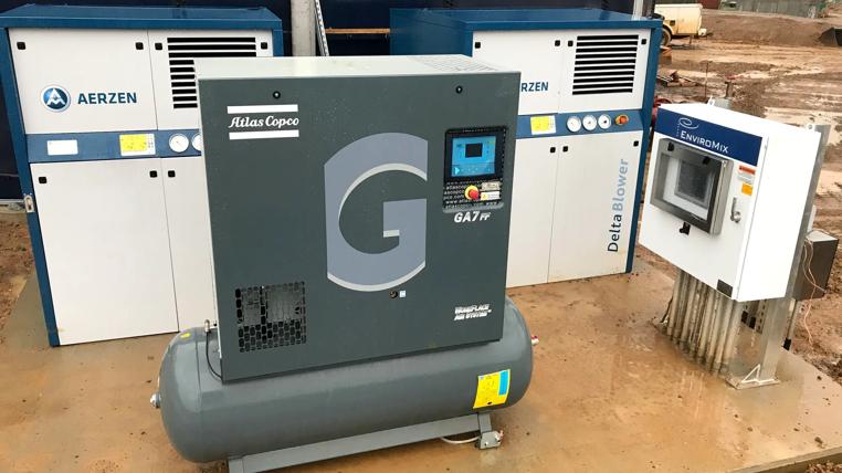 North Wastewater Treatment Plant in Adairsville, GA - blowers, compressors, and control panel