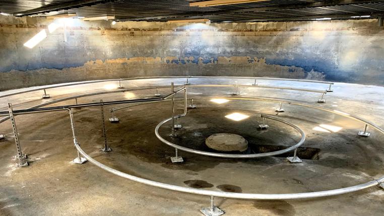Wastewater Reclamation Facility (WRF) in Broomfield, Colorado - sludge tank piping