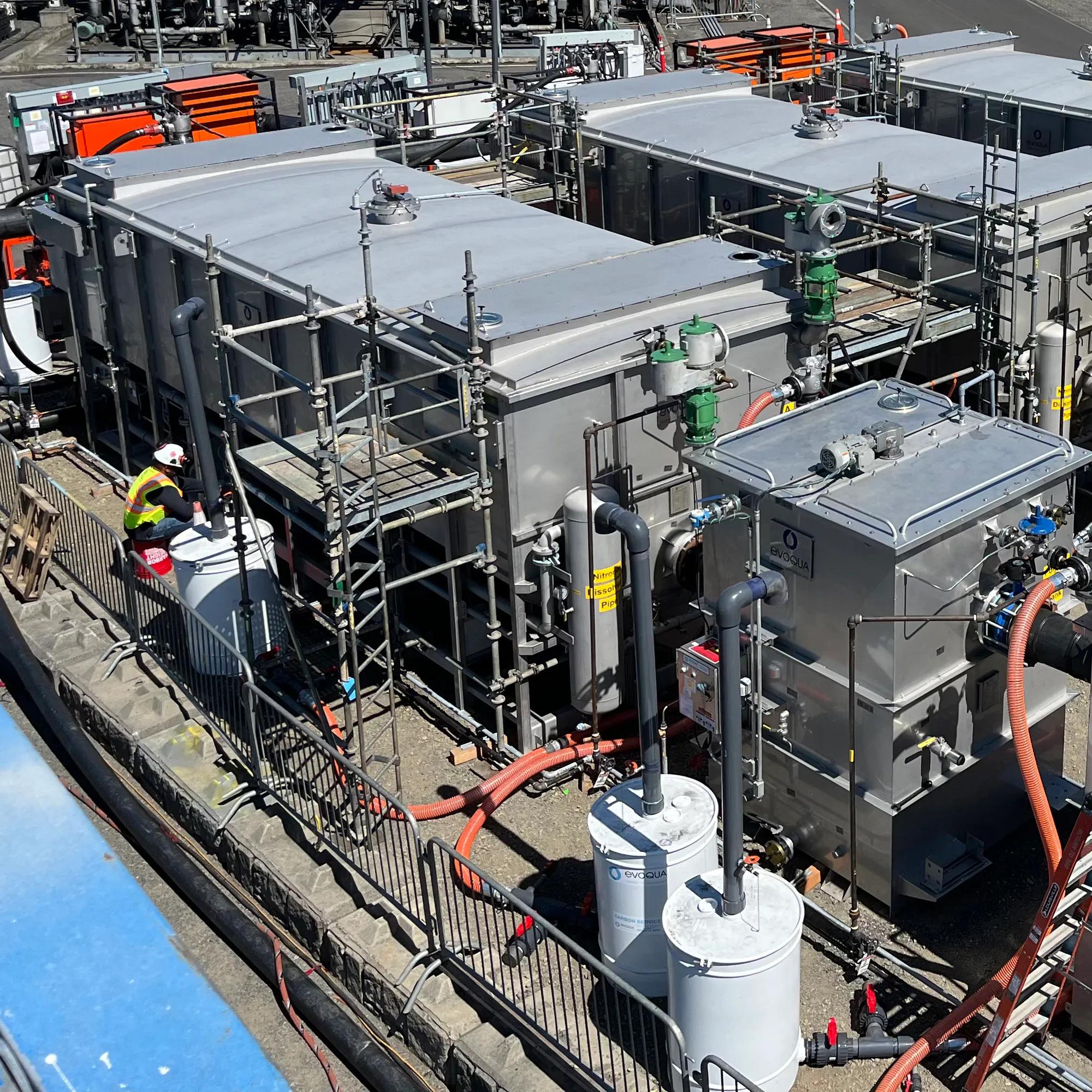 This is the product image for the dissolved nitrogen flotation (DNF) system on the website. DNF, Oil and Gas, Refining, Chemical Production