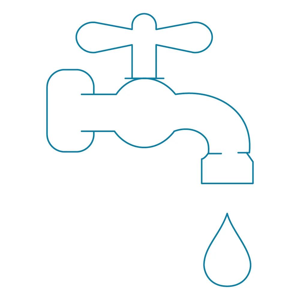 Dripping faucet icon